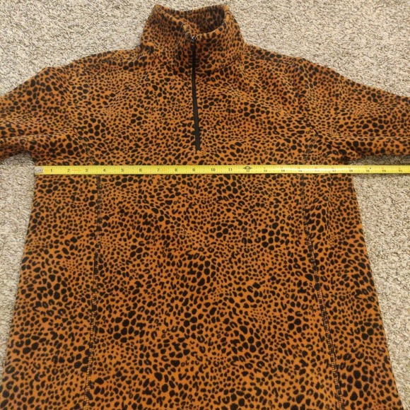 Lands End Women's Sweater Pullover Quarter Zip Animal Print Size XS Cozy. - Picture 5 of 6